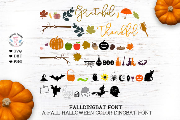 Elevate Your Autumn Projects with the Fall Halloween Dingbats Font